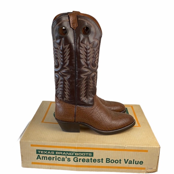Vintage Texas Brand Boots Genuine Leather 11 1/2 - Picture 3 of 16